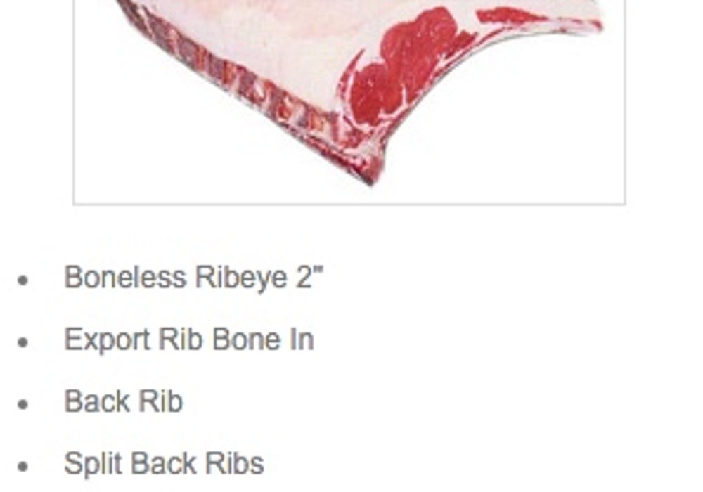 Black Mountain beef rib cuts
